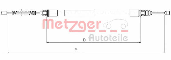 Metzger 10.4712 Cable Pull, parking brake 104712