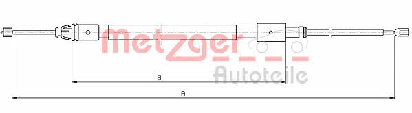 Metzger 10.4716 Cable Pull, parking brake 104716