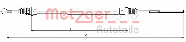 Metzger 10.4722 Parking brake cable left 104722