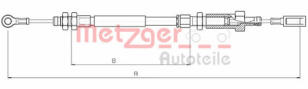 Metzger 10.4723 Cable Pull, parking brake 104723