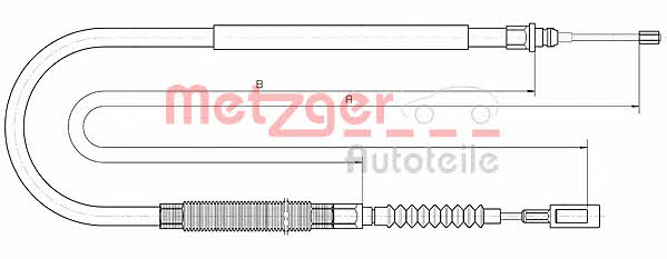 Metzger 10.4728 Cable Pull, parking brake 104728