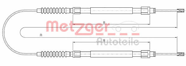 Metzger 10.4731 Cable Pull, parking brake 104731