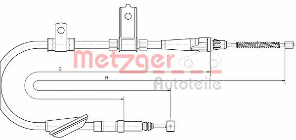 Metzger 10.5156 Cable Pull, parking brake 105156