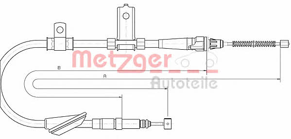 Metzger 10.5157 Cable Pull, parking brake 105157
