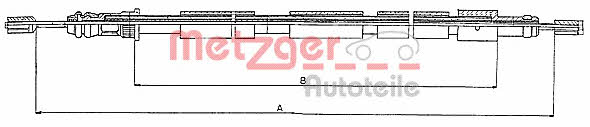 Metzger 10.6021 Cable Pull, parking brake 106021
