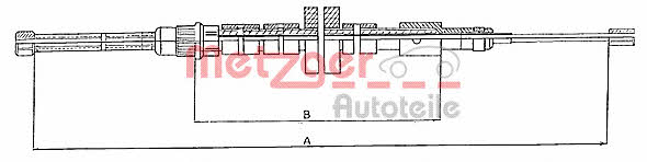 Metzger 10.6023 Cable Pull, parking brake 106023