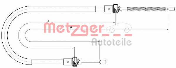 Metzger 10.6894 Cable Pull, parking brake 106894