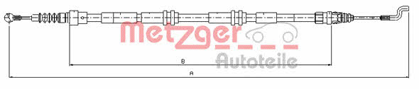 Metzger 10.7394 Cable Pull, parking brake 107394