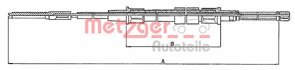 Metzger 10.7401 Cable Pull, parking brake 107401