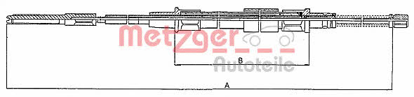 Metzger 10.7402 Cable Pull, parking brake 107402