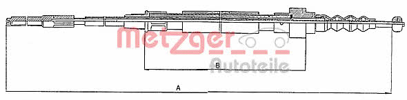 Metzger 10.7403 Cable Pull, parking brake 107403
