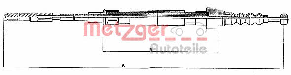 Metzger 10.742 Cable Pull, parking brake 10742