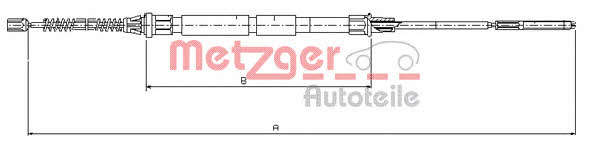 Metzger 10.7431 Cable Pull, parking brake 107431