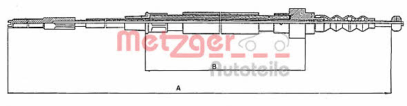 Metzger 10.7471 Cable Pull, parking brake 107471
