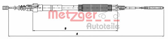 Metzger 10.7481 Cable Pull, parking brake 107481