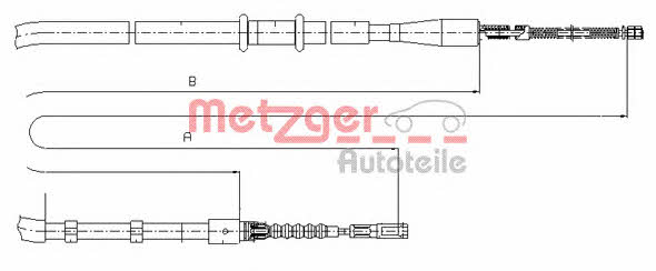 Metzger 10.7503 Cable Pull, parking brake 107503