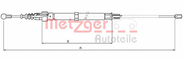 Metzger 10.7508 Cable Pull, parking brake 107508