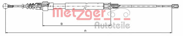 Metzger 10.7509 Cable Pull, parking brake 107509