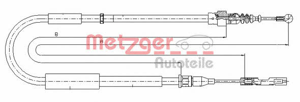 Metzger 10.7514 Cable Pull, parking brake 107514