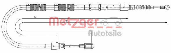 Metzger 10.7535 Cable Pull, parking brake 107535