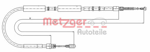 Metzger 10.7536 Cable Pull, parking brake 107536