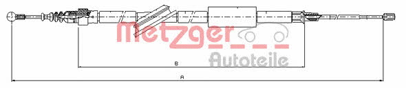 Metzger 10.7561 Cable Pull, parking brake 107561