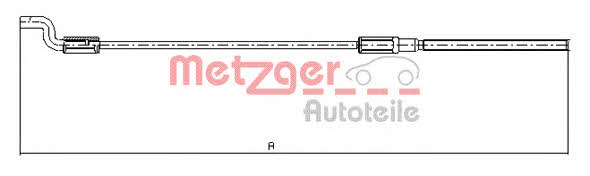 Metzger 10.7621 Cable Pull, parking brake 107621