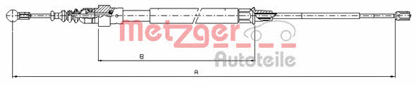 Metzger 10.7625 Cable Pull, parking brake 107625