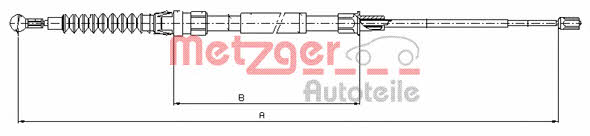 Metzger 10.7626 Cable Pull, parking brake 107626