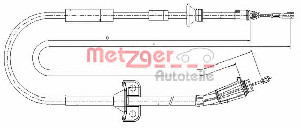 Metzger 10.8065 Cable Pull, parking brake 108065