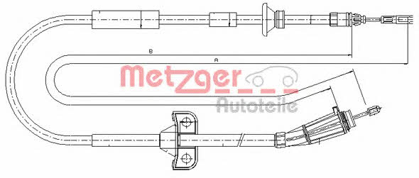 Metzger 10.8066 Cable Pull, parking brake 108066