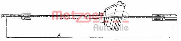 Metzger 10.818 Parking brake cable, right 10818