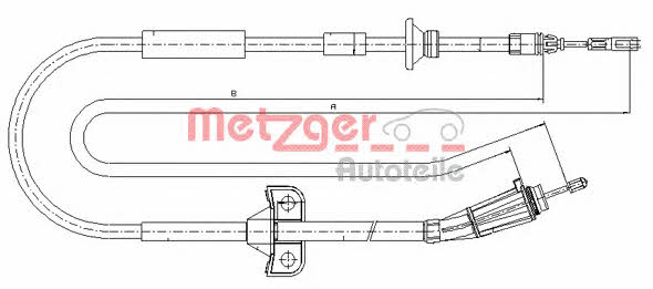 Metzger 10.8185 Cable Pull, parking brake 108185