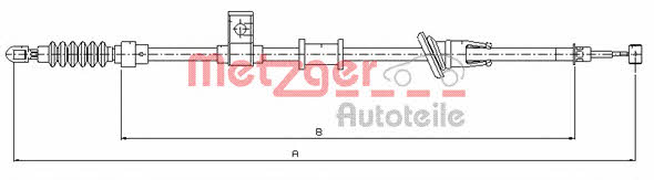 Metzger 10.8223 Handbrake cable 108223 108223 Metzger Handbrake cable