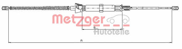Metzger 10.9032 Cable Pull, parking brake 109032