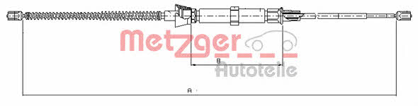 Metzger 10.9034 Cable Pull, parking brake 109034