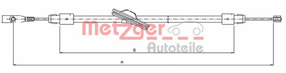 Metzger 10.9436 Cable Pull, parking brake 109436