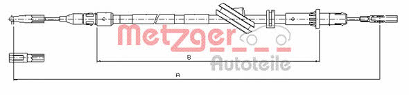 Metzger 10.9444 Cable Pull, parking brake 109444