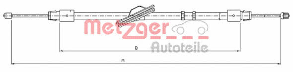 Metzger 10.9445 Cable Pull, parking brake 109445