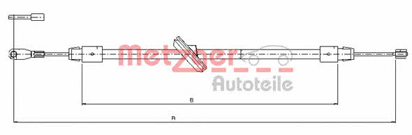 Metzger 10.9457 Cable Pull, parking brake 109457
