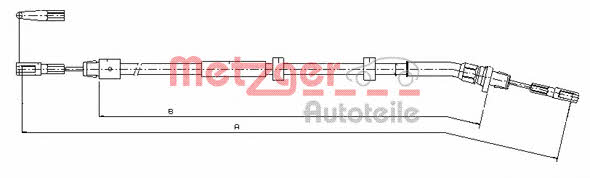 Metzger 10.9513 Cable Pull, parking brake 109513