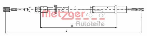 Metzger 10.9832 Cable Pull, parking brake 109832