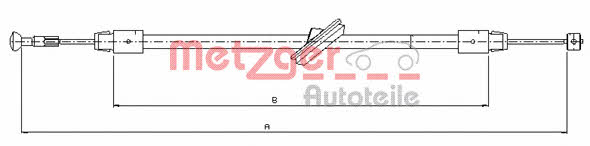 Metzger 10.9833 Cable Pull, parking brake 109833