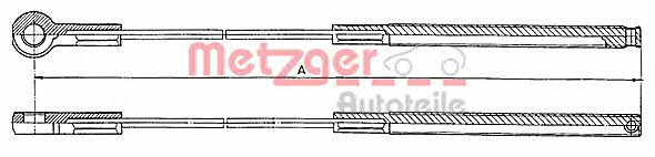Metzger 10.989 Cable Pull, parking brake 10989