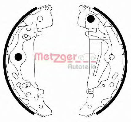 Metzger MG 217 Brake shoe set MG217