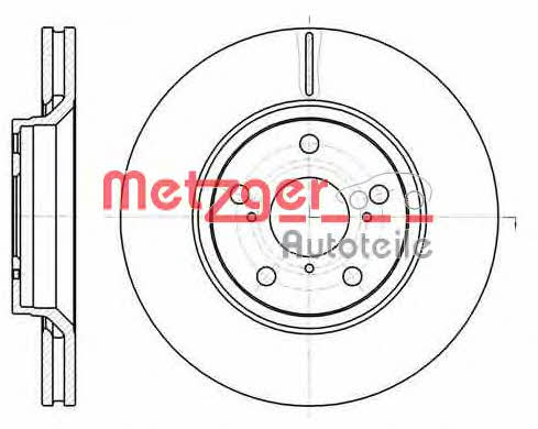 Metzger 61121.10 Front brake disc ventilated 6112110