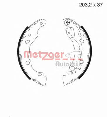 Metzger MG 982 Brake shoe set MG982