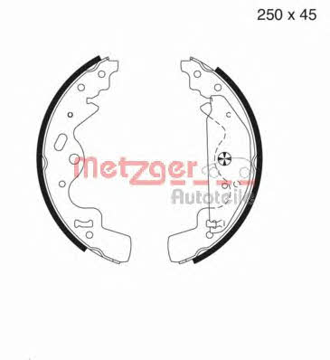 Metzger MG 986 Brake shoe set MG986