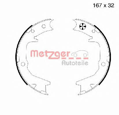 Metzger MG 994 Parking brake shoes MG994