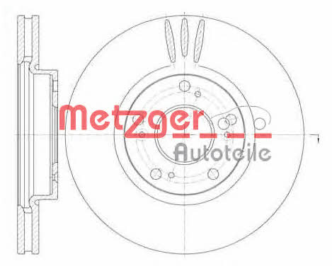 Metzger 6985.10 Brake disc 698510